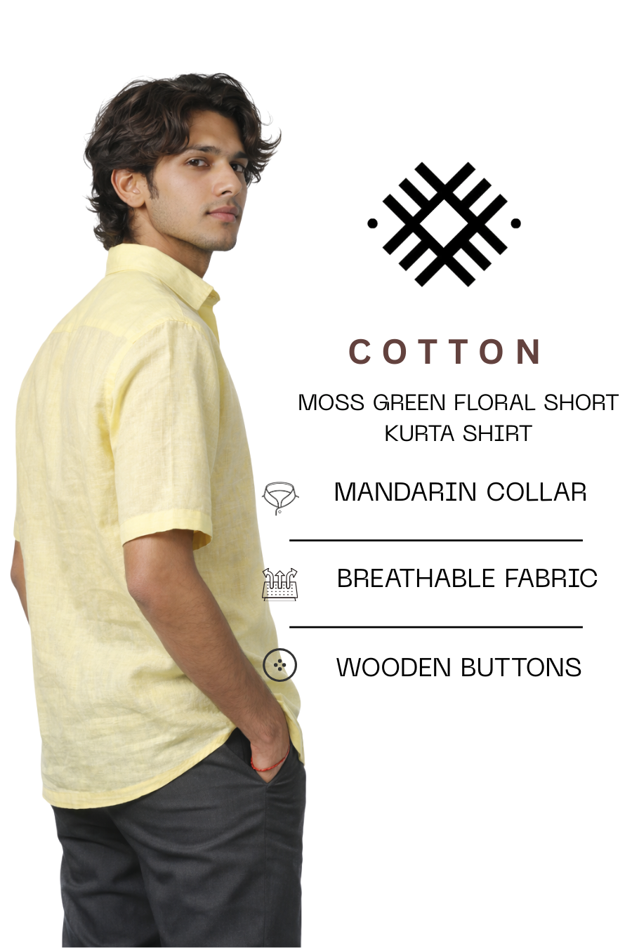 Men’s Yellow Linen Resort Shirt