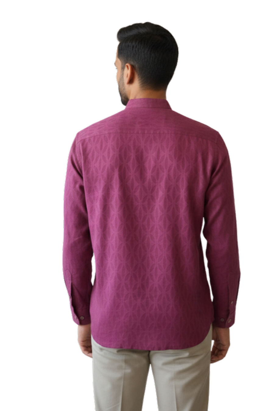 Men’s Burgundy Cotton Short Kurta Shirt