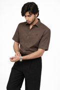 Men’s Olive Green Cotton Resort Shirt