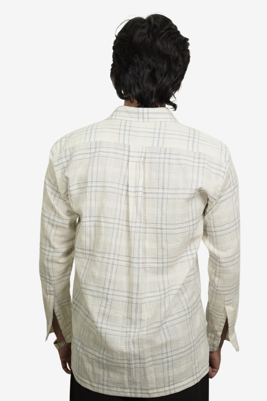 Mens Blue checked cotton Casual Shirt
