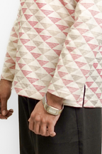 Men’s Cream Cotton Short Kurta Shirt